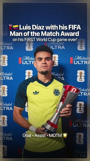 🇨🇴 Luis Díaz GOES CRAZY on World Cup Debut! Goal + Assist + MOTM 🔥