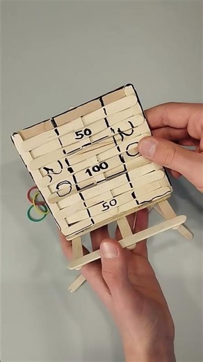 Popsicle stick pistol with target