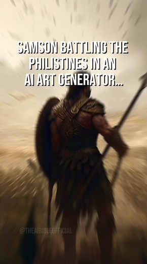 Samson battling the Philistines in AI 🤯