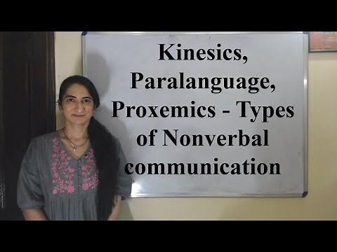 Kinesics, Paralanguage, Proxemics - Types of Nonverbal communication