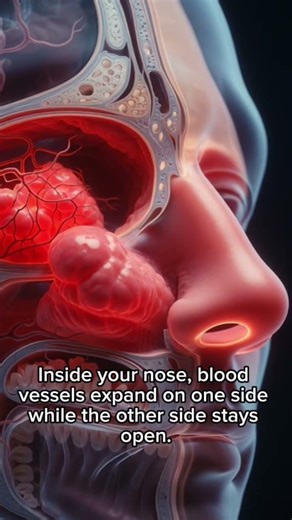 WHY YOUR NOSE GETS BLOCKED ONE SIDE AT A TIME #respiratorysystem #nosebreathing #humananatomy