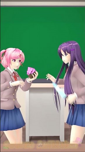Natsuki is too cute ( DDLC #animation ) #sfm