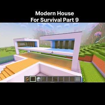 Modern House For Survival Part 9 #minecraft #minecraftbuilding #shorts