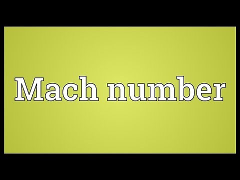 Mach number Meaning