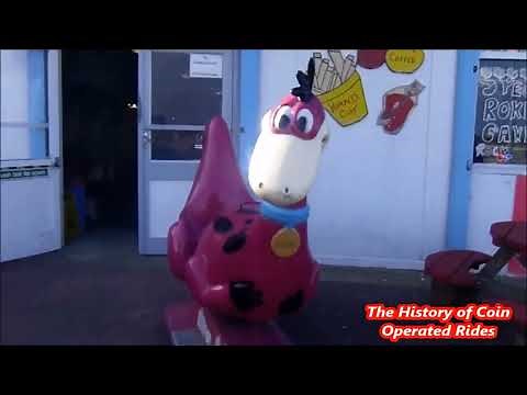1990s Just Kiddie Rides Coin Operated Dinosaur Kiddie Ride - Flintstones Dino