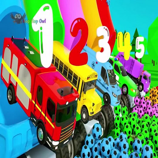 Aprende los colores con animales y canciones infantiles de colores | Hop Owl