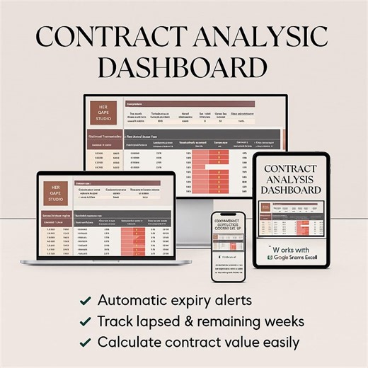 Contract Tracker Spreadsheet: Expiry Alerts, Business Management (digital Download) - Etsy