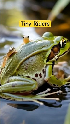 Tiny lives on her back, safe and warm 🌿 #shorts