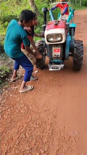 Amazing power tailer machine start #shortsfeed