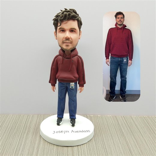 Custom Bobblehead Doll, Personalized Polymer Clay 3D Statue, Anniversary/birthday Gift for Him. - Etsy