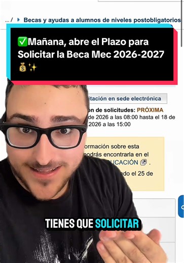 Beca MEC 2026-2027: Plazo de Solicitud Abierto Mañana