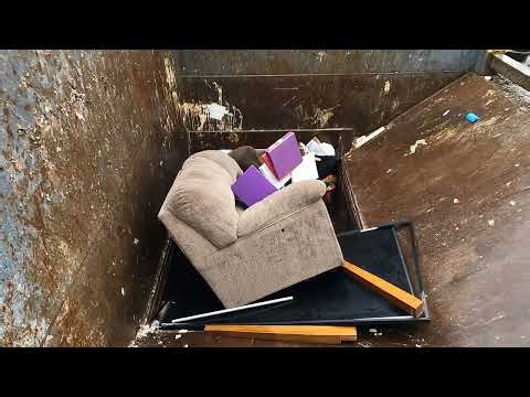 Couches, Tables & Plastic CRUSHED | Industrial Compactor ASMR