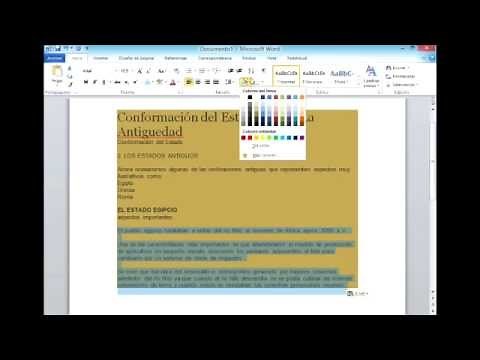 como quitar el color de fondo detras de las letras en word facil y rapido