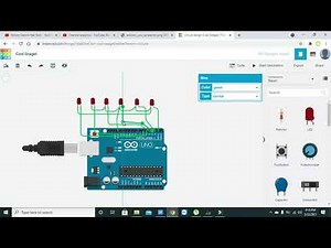 Led chaser circuit with arduino in tinkercad | simulation of led runner with arduino in tinkercad