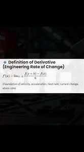 Eng'ng Mathematics Formula🔥Differential Calculus 🚀 Limits,Continuity,Differentiation #shorts #maths