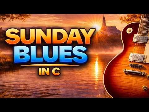 Sunday Blues in C | 12 Bar Blues | Backing Track For Guitar