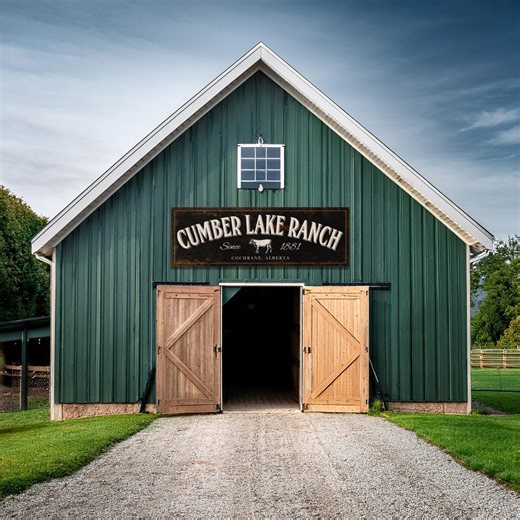 Metal Outdoor Ranch Sign, Custom Metal Sign, Family Name Signs, Barn Decor, Large Barn Signs, Weatherproof  Sign, Rusted Metal Sign
