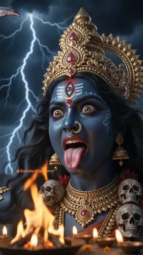 The Powerful Moment Maa Kali Stepped on Lord Shiva |🚩🚩🚩|| Divine Story #Shorts