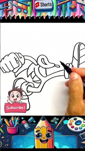 How to Draw SONIC Step by Step For KIDS DrawArtMania