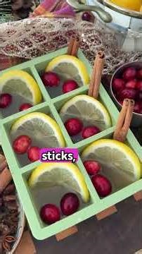 Merry & Bright Mocktail Holiday Ice Cubes