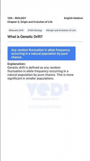 Understanding Genetic Drift in 12th Biology Chapter 5