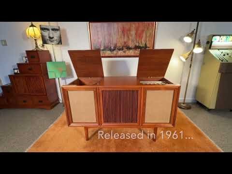 1961 Motorola SK52 Three Channel Stereo Console with Declaration Cabinet by Drexel