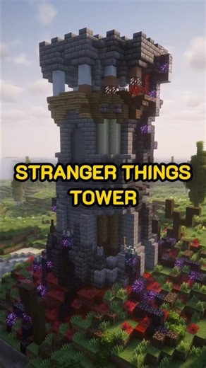 Stranger Things Tower #strangerthings #minecraft #minecraftbuilding #minecraftshorts #timelapse