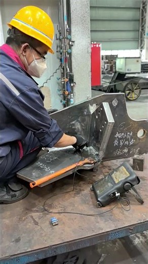 Robotic Welding UT Inspection | Quality Testing After Robotic Welding #shorts