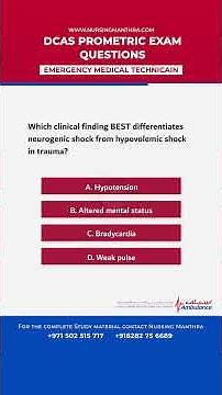 Emergency Medical Technician DCAS 2026 | High-Yield EMT Questions