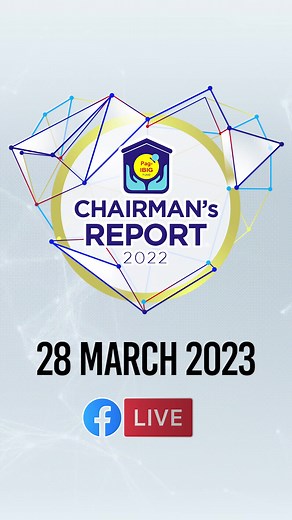 31K views · 372 reactions | Tune in here on March 28 to watch the Pag-IBIG Fund Chairman's Report live! Discover the performance of Pag-IBIG last year, including the much-anticipated DIVIDEND RATES REVEAL of the Pag-IBIG Regular Savings and MP2 Savings for 2022. | Pag-IBIG Fund (HDMF) | Facebook