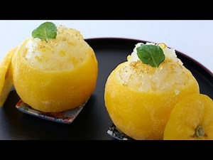 Whole Yuzu-Sherbet 【Wagashi】