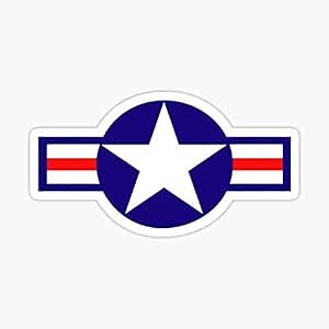 STICKY DUDE US Army Top Air Force Sticker, 5 inches - Cool Star Sticker Motorcycle Helmet Bikers Laptop Wall Window Bumper Decal
