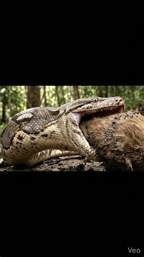Giant Python Bites Off More Than It Can Chew and Instantly Regrets It! 🐍😱 - - 욕심부리다 턱 빠질 뻔