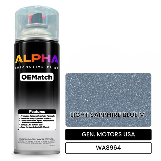 GEN. MOTORS USA LIGHT SAPPHIRE BLUE M. WA8964 | OEMatch Automotive Spr