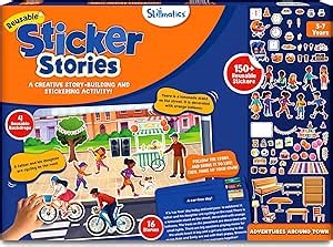 Skillmatics Activity Kit - Creative Storytelling & Skill Building with 150+ Reusable Stickers, Educational, Mess-Free Fun, Preschool & Kindergarten Toy, Gifts for Kids Ages 3, 4, 5, 6, 7