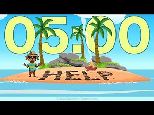 5 Minute Classroom Timer ISLAND PUPPY RESCUE | Ocean Sounds