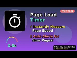Web Performance Testing Made Easy! Use #PageLoadTimer to Track Load Time & Auto-Alert for Slow Pages