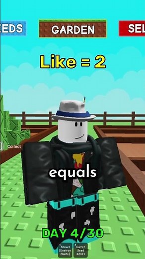 👨‍🌾🥕 GROW A GARDEN CHALLENGE DAY 4! 🥕 #roblox #challenge #growagarden #shorts