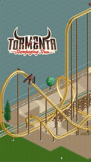 I made Tormenta Rampaging Run in RollerCoaster Tycoon! 😁 #shorts