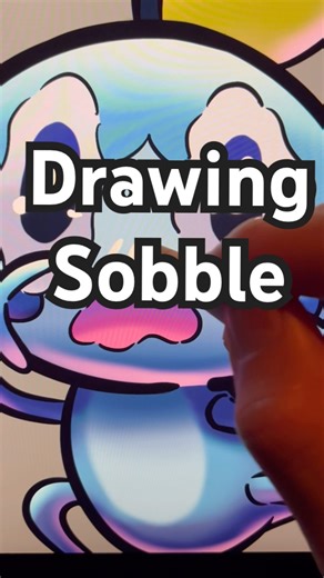 Drawing all the water pokemon starters! This working on Sobble. #pokemon #pokemonart #sobble #art