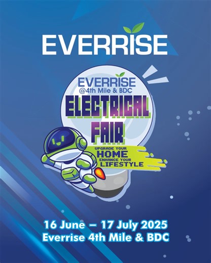 47 reactions | ⚡ ELECTRICAL FAIR IS ON! ⚡ Happening now at Everrise 4th Mile & BDC – it’s your chance to Upgrade Your Home & Enhance Your Lifestyle! ✨  Spend RM30 & above on electrical products (in a single receipt) to:  Join our Buy & Win Contest – Stand to win amazing prizes!  Enjoy FREE Gift with Purchase – More rewards, more reasons to shop!  16 June – 17 July 2025 While stocks last | T&C apply | Everrise | Facebook
