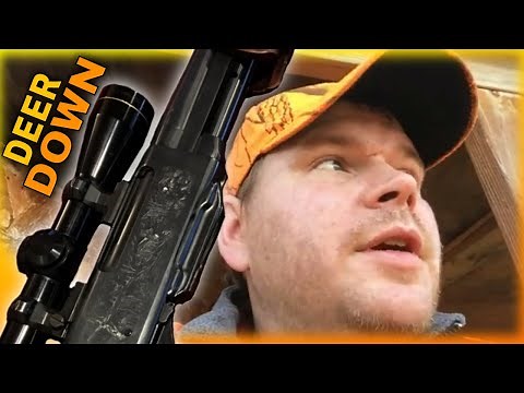 Whitetail Deer Hunting With Remington 7600 30-06 , Dropping a Buck During Rut