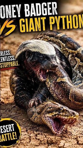 🐍 Honey Badger vs Giant Python | Fearless Desert Battle! 😱