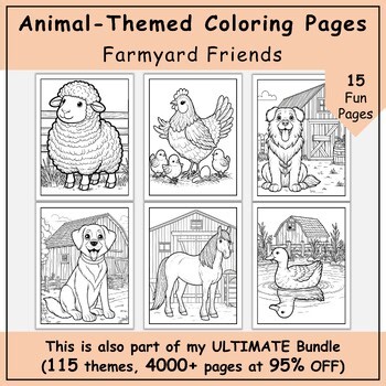 Farmyard Coloring Pages for Kids | Fun Printable Coloring Sheets | Grades K-5