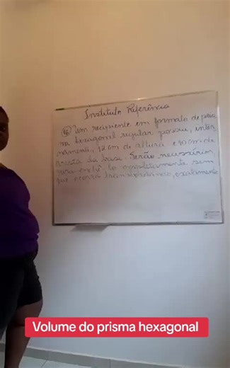 Como calcular o volume de um prisma hexagonal