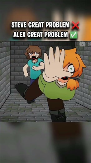 Alex creat The problem and Steve make all solution problem #animation trolface edit ☠️💀🖤 Minecraft