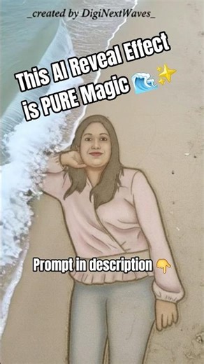 AI reveal effects 🔥 AI Sand Reveal 🌊 Watch My Logo Rise from the Waves! #yt #ai #viral #trending