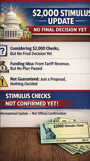 $2000 Stimulus Check Update 💰 Truth Revealed – Not Confirmed Yet!