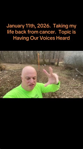 Hey, it’s Brian O. January 11th, 2026—still taking my life back from cancer. Today’s topic: having my voice heard. #CancerTok #SurvivorVoice #LifeAfterCancer #HealingJourney #HopeInHealing
