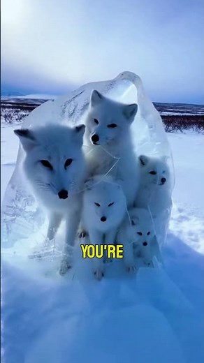 ❄️ Frozen Arctic Fox Rescue | Ice Trapped Mother Fox & Babies Saved ❤️🦊 #cute #funny #animals